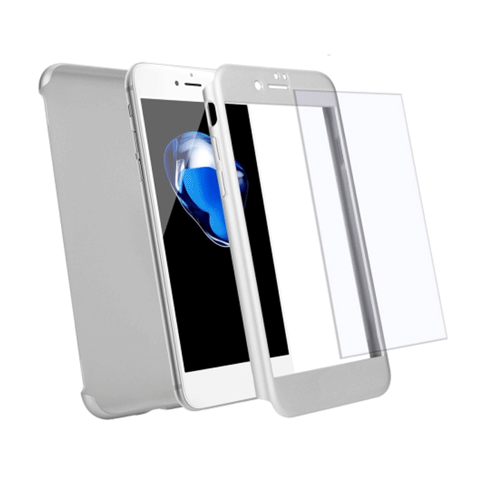 Θήκη 360 Full Protection Πλαστική για Samsung J710F Galaxy J7 2016 - Χρώμα: Ασημί