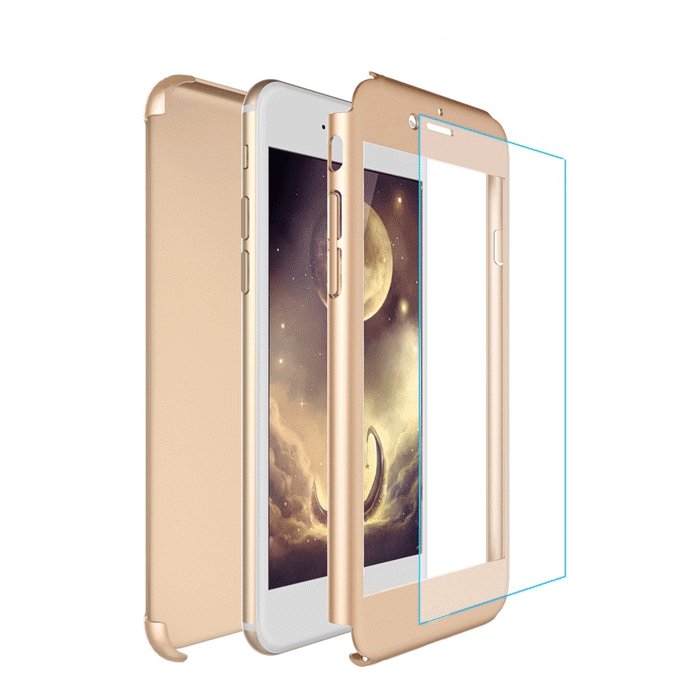 Θήκη 360 Full Protection Πλαστική για Apple iPhone 7 - Χρώμα: Χρυσό
