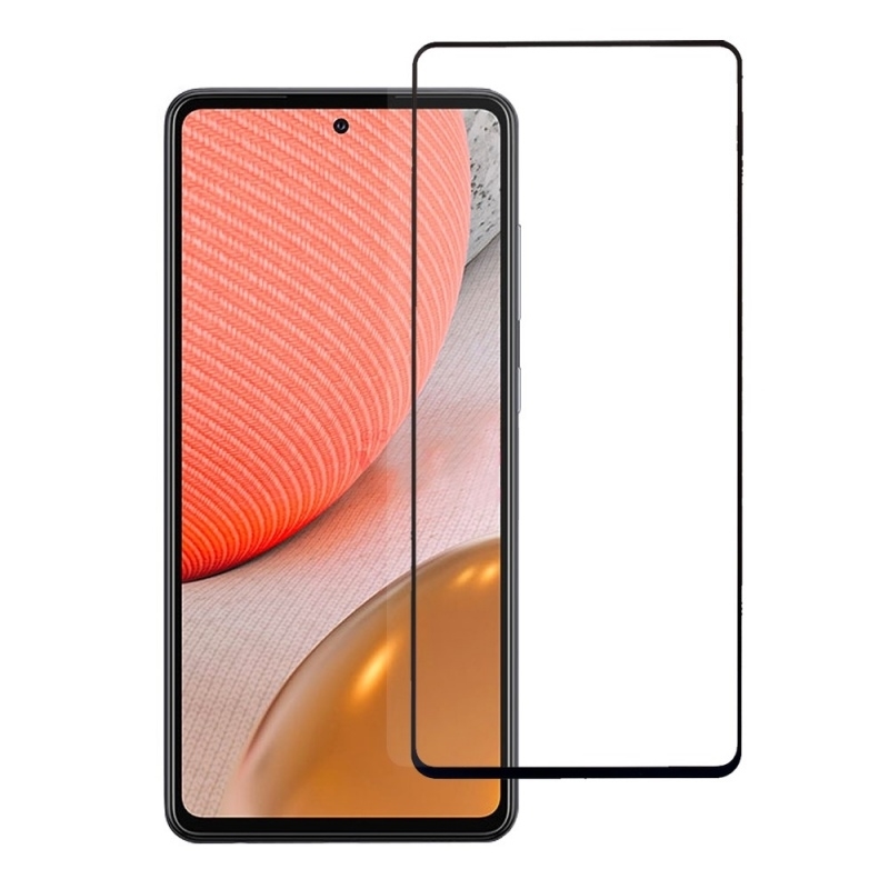 Προστασία Οθόνης 5D Full Face Tempered Glass για Samsung Galaxy A71 - Χρώμα: Μαύρο