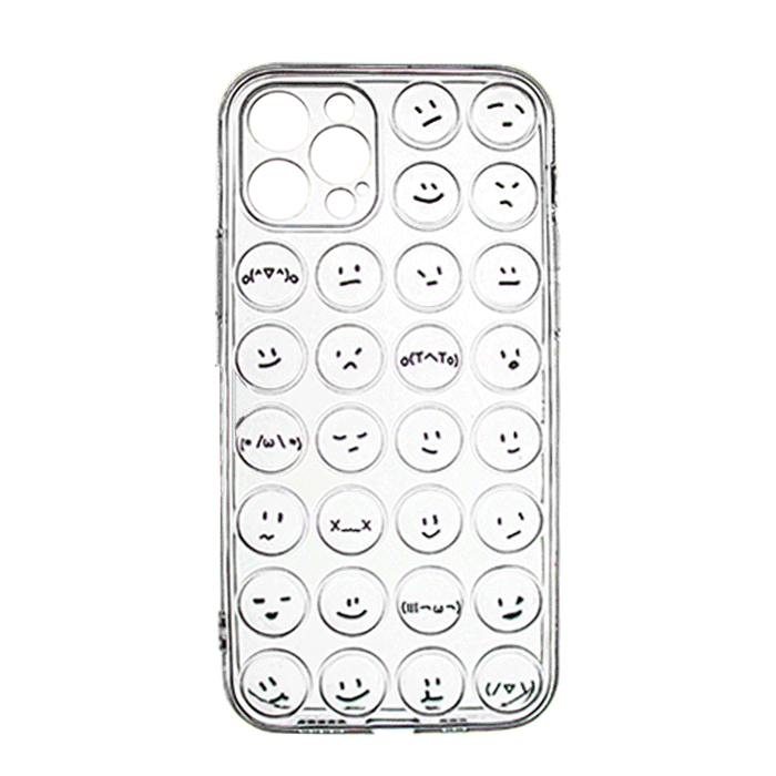 Θήκη Σιλικόνης με Emoji για iPhone 13 Pro - Χρώμα: Διαφανές