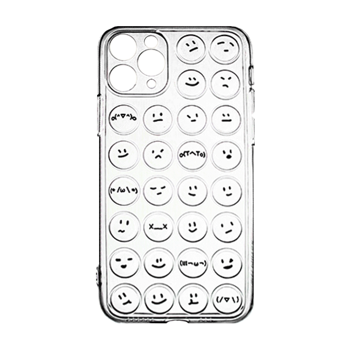 Θήκη Σιλικόνης με Emoji για iPhone 11 Pro Max - Χρώμα: Διαφανές