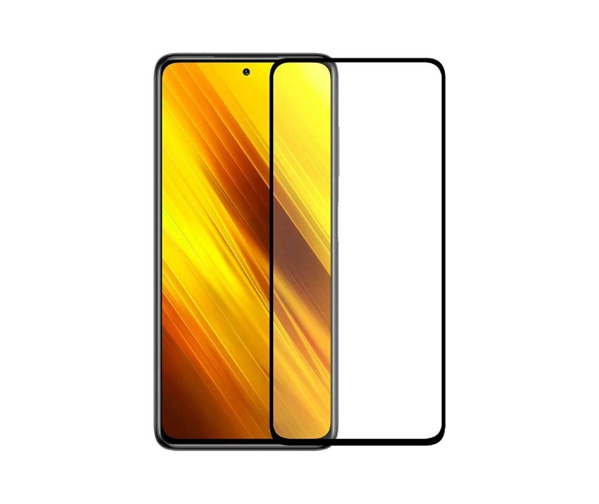 Προστασία Οθόνης Tempered Glass 5D Full Cover Full Glue 0.3mm για Xiaomi Poco X3 - Χρώμα: Μαύρο