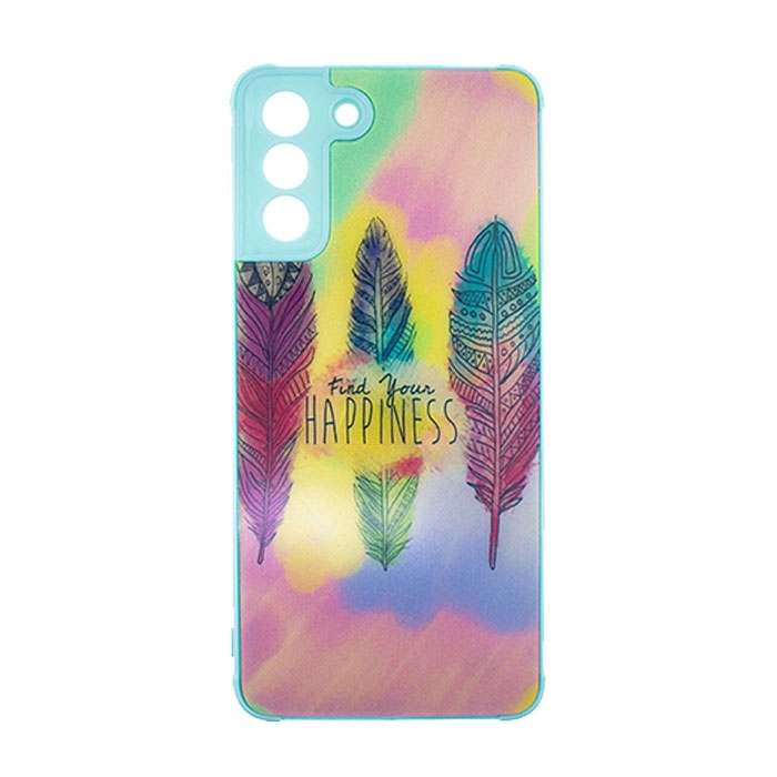 Θήκη Πλάτης Σιλικόνης για Samsung Galaxy S21 Plus - Χρώμα: Γαλάζιο με Φτερά