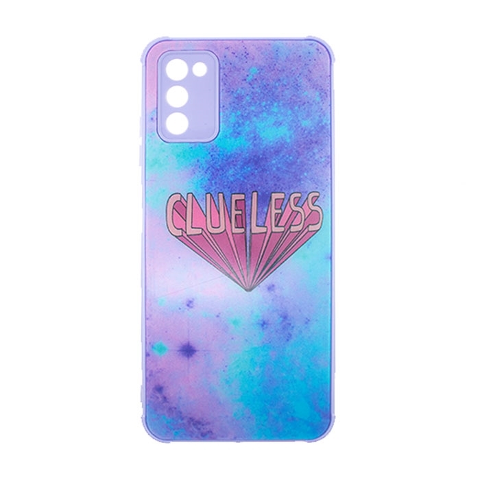 Θήκη Πλάτης Σιλικόνης για Samsung Galaxy A02S/A03S - Χρώμα: Μπλε με Σχέδιο