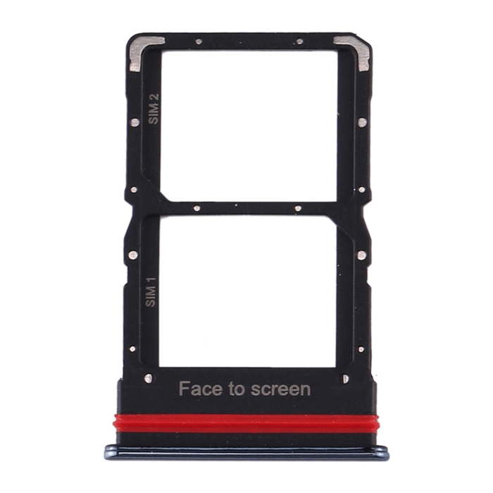 Υποδοχή κάρτας Dual SIM Tray για Xiaomi Mi 10 Lite - Χρώμα: Μαύρο