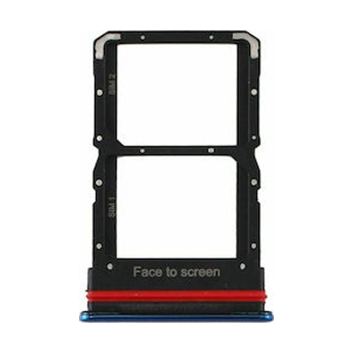 Υποδοχή κάρτας Dual SIM Tray για Xiaomi Mi Note 10 Lite - Χρώμα: Μπλε