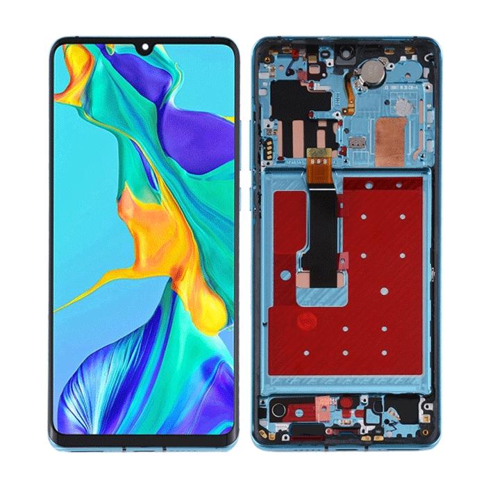 Refurbished OCG Org Change glass Οθόνη LCD με Μηχανισμό Αφής και Πλαίσιο για Huawei P30 Pro/P30 Pro New Edition with frame - Χρώμα: Twilight