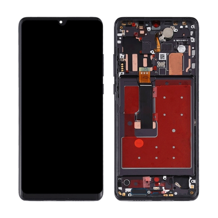 Refurbished OCG Org Change glass Οθόνη LCD με Μηχανισμό Αφής και Πλαίσιο για Huawei P30 Pro/P30 Pro New Edition with frame - Χρώμα: Μαύρο