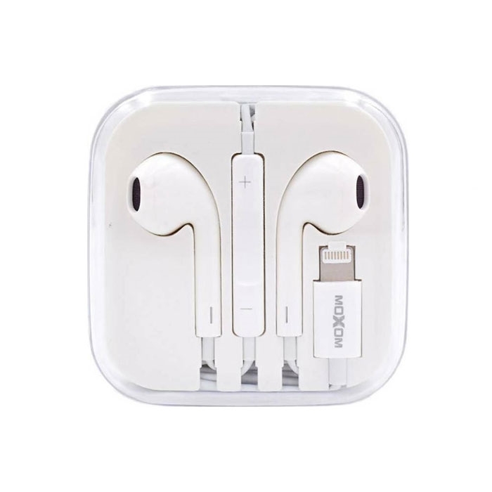 Moxom MX-WL48 Earbuds Handsfree με Βύσμα Lightning - Χρώμα: Λευκό