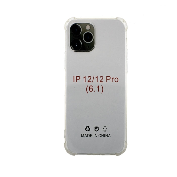 Θήκη Πλάτης Σιλικόνης Anti Shock 1.5mm για iPhone 12 Pro 6.1 - Χρώμα: Διαφανές