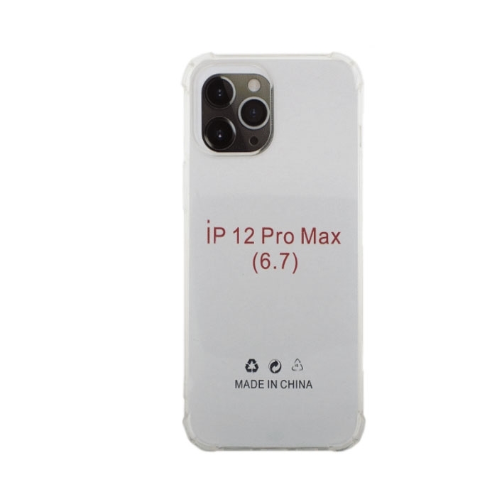 Θήκη Πλάτης Σιλικόνης Anti Shock 1.5mm για iPhone 12 Pro Max - Χρώμα: Διαφανές