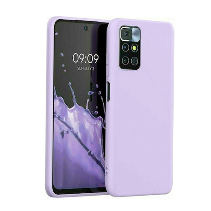 Θήκη Πλάτης Σιλικόνης Soft HQ για Xiaomi Redmi 10 - Χρώμα : Λιλά