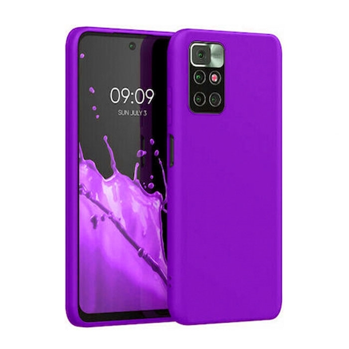 Θήκη Πλάτης Σιλικόνης Soft HQ για Xiaomi Redmi 10 - Χρώμα : Μωβ