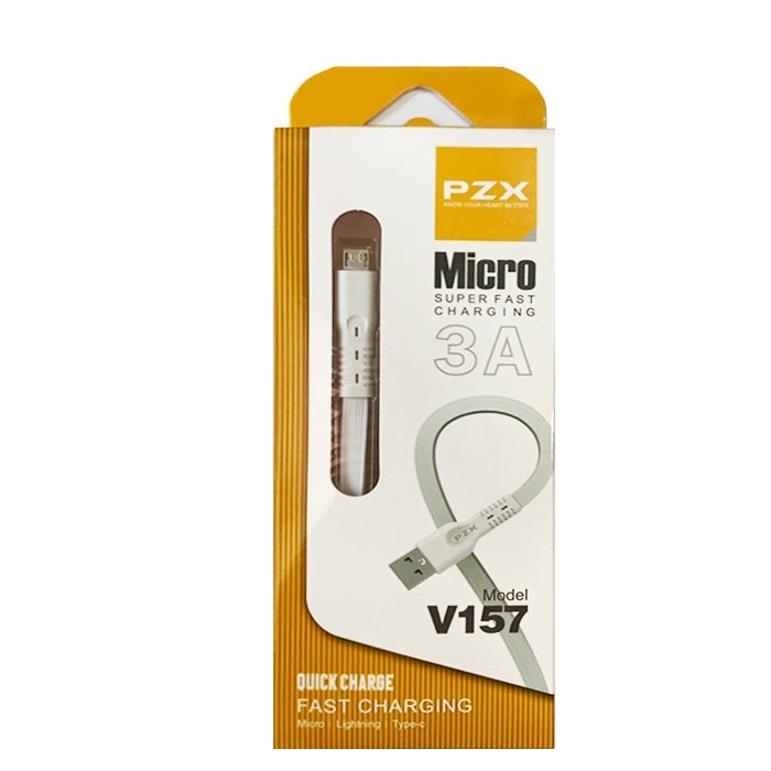 PZX V157 Καλώδιο Φόρτισης και Μεταφοράς Δεδομένων - Χρώμα: Λευκό 1m