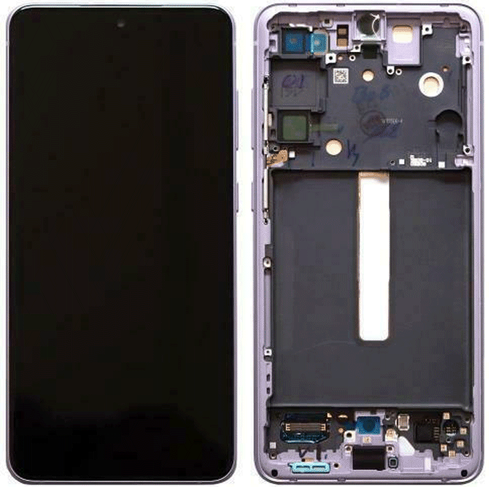 Γνήσια Οθόνη LCD με Μηχανισμό Αφής και Πλαίσιο για Samsung Galaxy S21 FE (G990B) GH82-26414D -Χρώμα: Μωβ