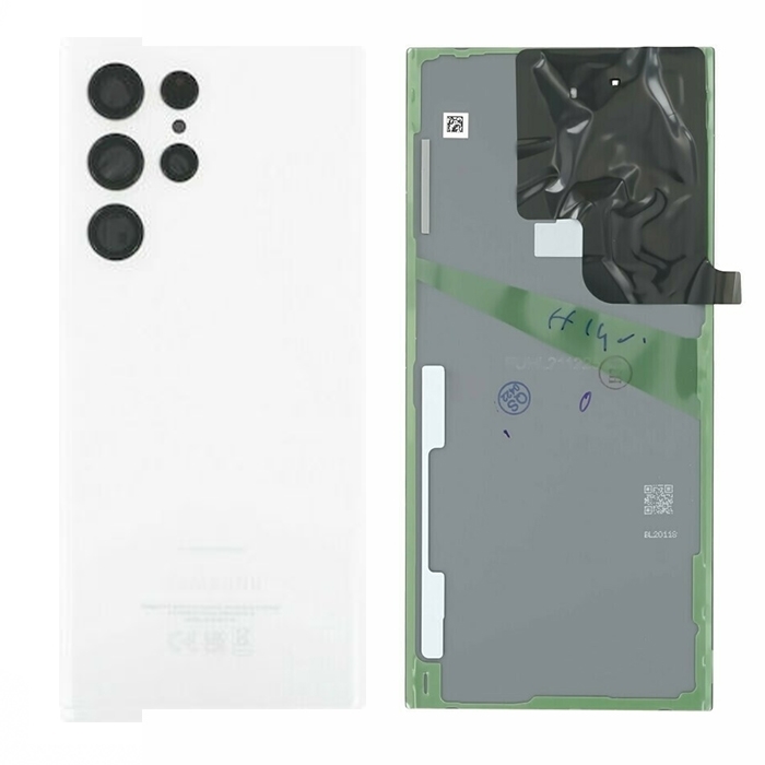 Πίσω Καπάκι με Τζαμακι Καμερας για Samsung Galaxy S22 Ultra 5G (S908B) - Χρώμα: Λευκό