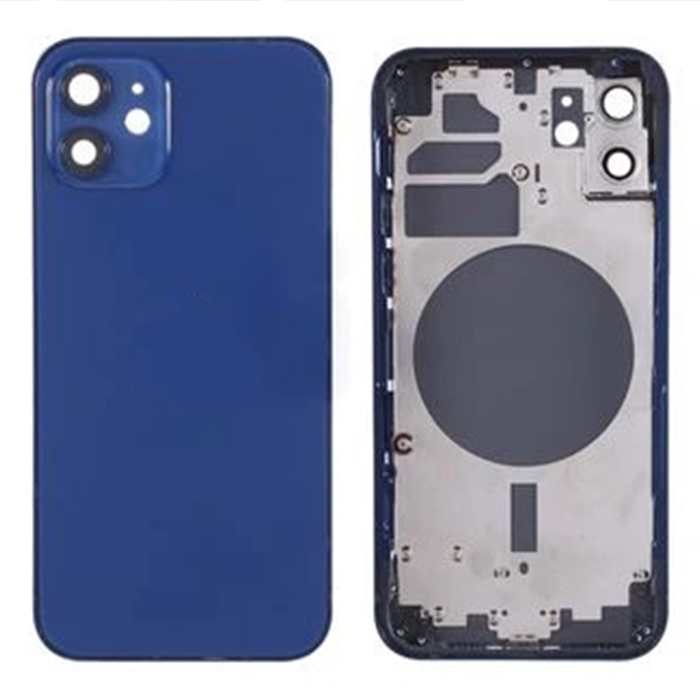 Πίσω Καπάκι με Πλαίσιο (housing) για Apple iPhone 12 - Χρώμα: Μπλε