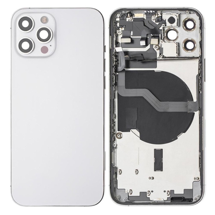 Πίσω Καπάκι με Πλαίσιο (housing) για Apple iPhone 12 Pro - Χρώμα: Λευκό