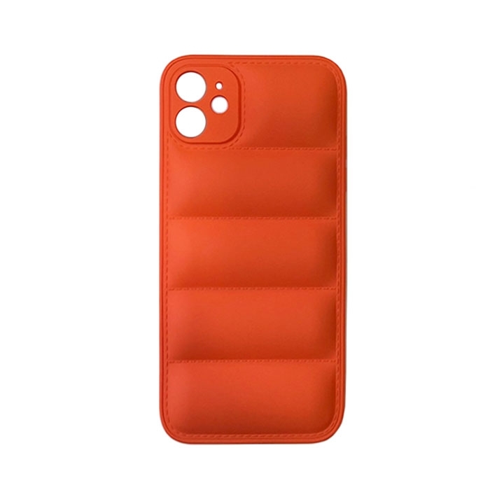 Θήκη Πλάτης Σιλικόνης wavy για Apple iPhone 11 - Χρώμα : Πορτοκαλί