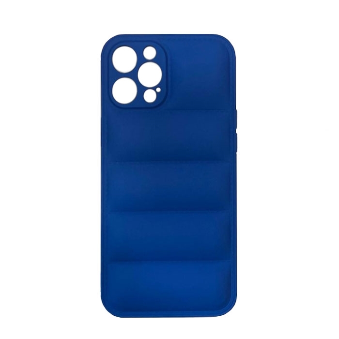 Θήκη Πλάτης Σιλικόνης wavy για Apple iPhone 12 Pro Max - Χρώμα : Μπλε