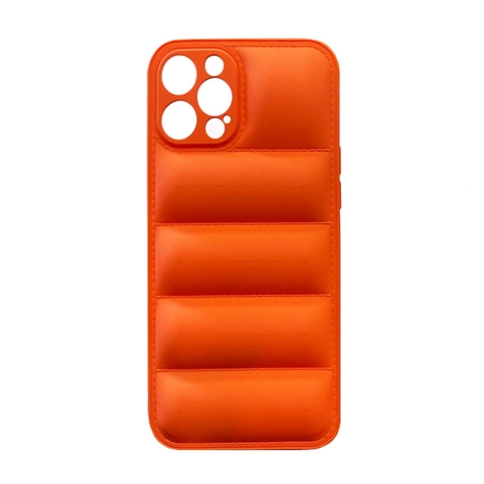 Θήκη Πλάτης Σιλικόνης wavy για Apple iPhone 12 Pro Max - Χρώμα : Πορτοκαλί