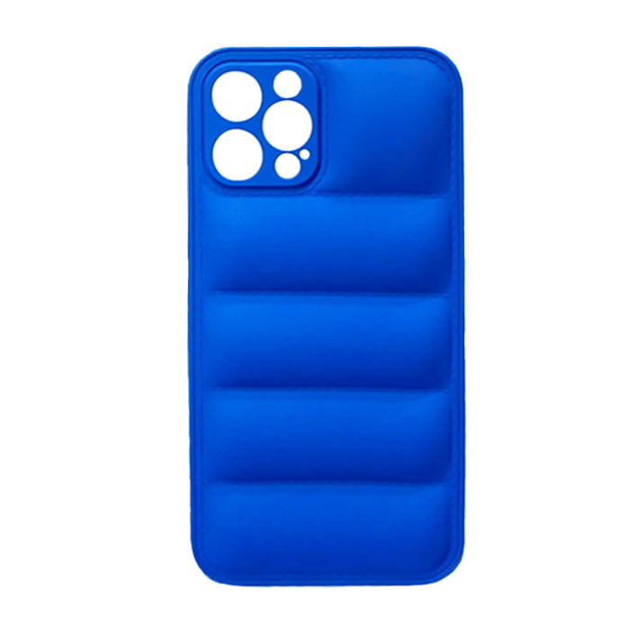 Θήκη Πλάτης Σιλικόνης wavy για Apple iPhone 12 Pro - Χρώμα : Μπλε