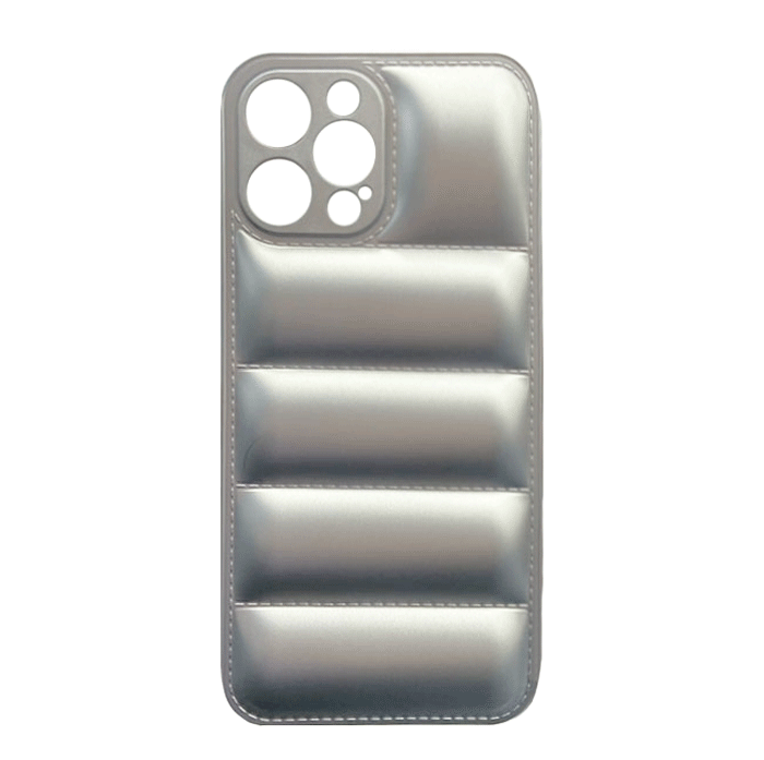 Θήκη Πλάτης Σιλικόνης wavy για Apple iPhone 12 Pro Max - Χρώμα : Ασημί