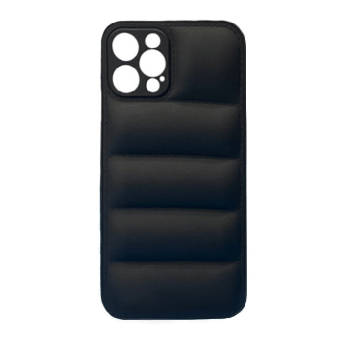 Θήκη Πλάτης Σιλικόνης wavy για Apple iPhone 12 Pro - Χρώμα : Μαύρο