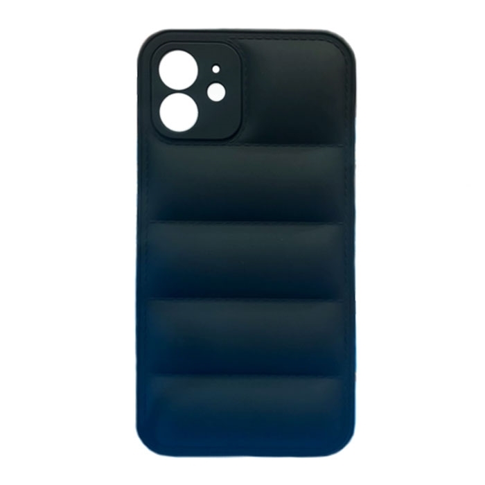 Θήκη Πλάτης Σιλικόνης wavy για Apple iPhone 12 - Χρώμα : Μαύρο