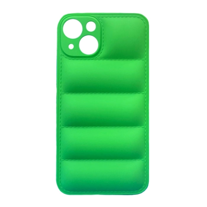 Θήκη Πλάτης Σιλικόνης wavy για Apple iPhone 13 - Χρώμα : Πράσινο