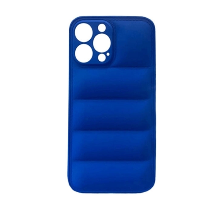 Θήκη Πλάτης Σιλικόνης wavy για Apple iPhone 13 Pro - Χρώμα : Μπλε
