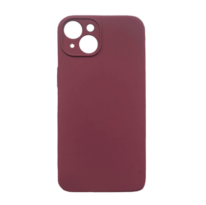 Θήκη Πλάτης Σιλικόνης Soft Back Cover για iPhone 14 - Χρώμα: Μπορντό