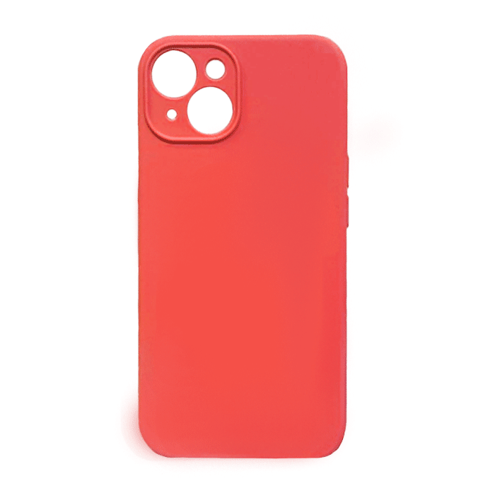 Θήκη Πλάτης Σιλικόνης Soft Back Cover για iPhone 14 - Χρώμα: Κόκκινο