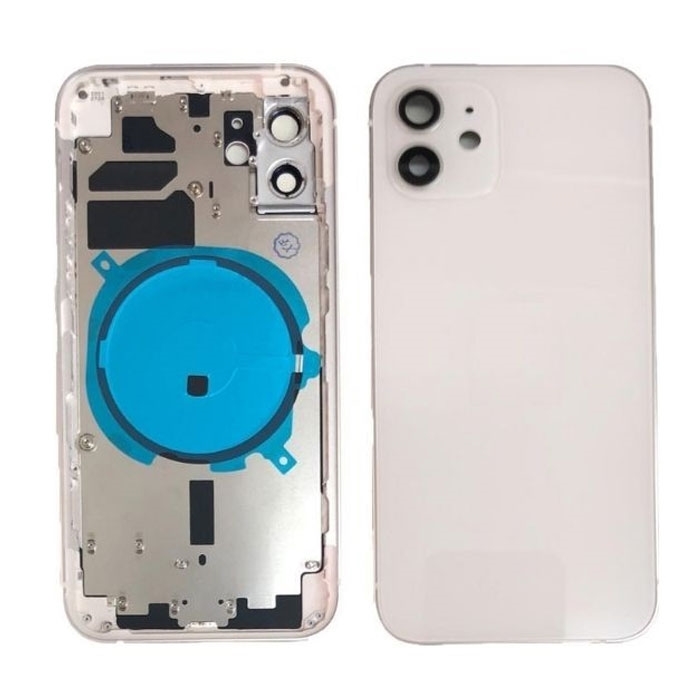 Πίσω Καπάκι με Πλαίσιο (HOUSING) για Apple iPhone 12 - Χρώμα: Λευκό