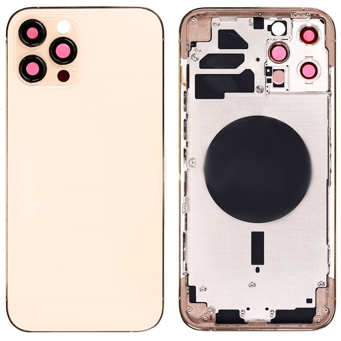Πίσω Καπάκι με Πλαίσιο (housing) για Apple iPhone 12 Pro Max - Χρώμα: Χρυσό