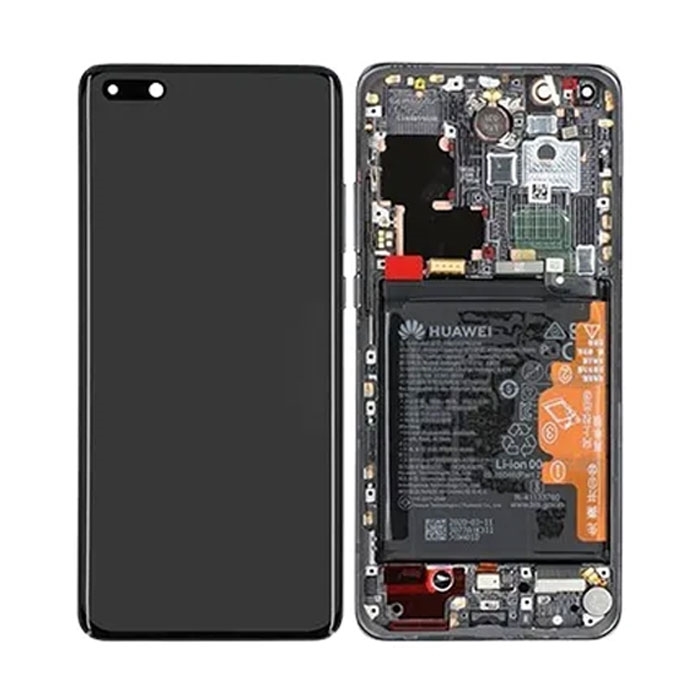 Γνήσια Οθόνη LCD με Μηχανισμό Αφής για Huawei Mate 40 Pro NOH-NX9/02353YXC - Χρώμα: Ασημί