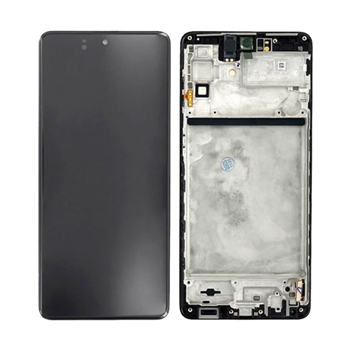 Γνήσια Οθόνη LCD με Μηχανισμό Αφής και Πλαίσιο για Samsung Galaxy M53 5G 2022 (M536B) GH82-28812A /GH82-28895A Χρώμα: Μαύρο