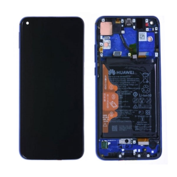 Γνήσια Οθόνη LCD με Μηχανισμό Αφής και Πλαίσιο με Μπαταρία Huawei Honor View 20 (Service Pack) 02352JKQ - Χρώμα: Phantom Blue