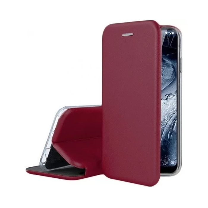 OEM Θήκη Βιβλίο New Elegance Book για Xiaomi Mi 11 Lite/Mi 11 Lite 5G - Χρώμα: Μπορντό