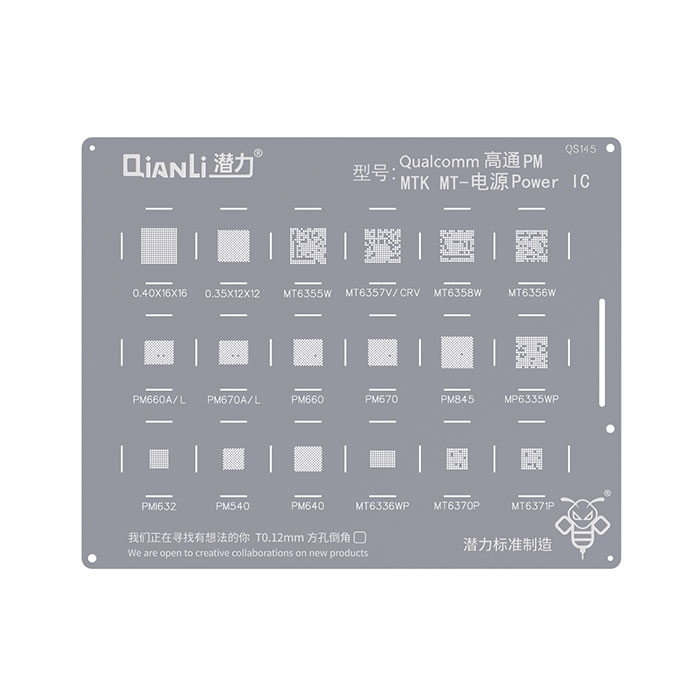 Qianli QS145 Stencil για Qualcomm PM MTK MT-Power IC