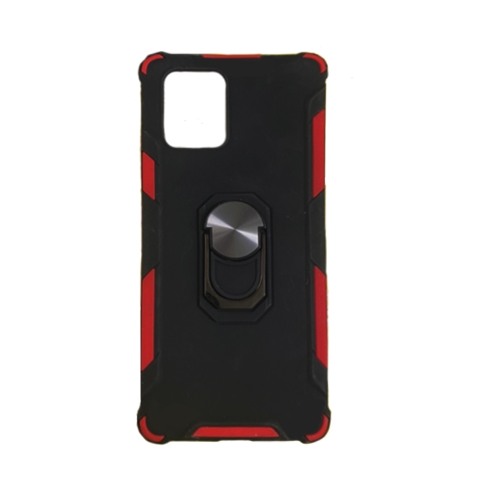 Θήκη Motomo Tough Armor With Ring για Samsung Galaxy A91 - Χρώμα: Κόκκινο και Μαύρο
