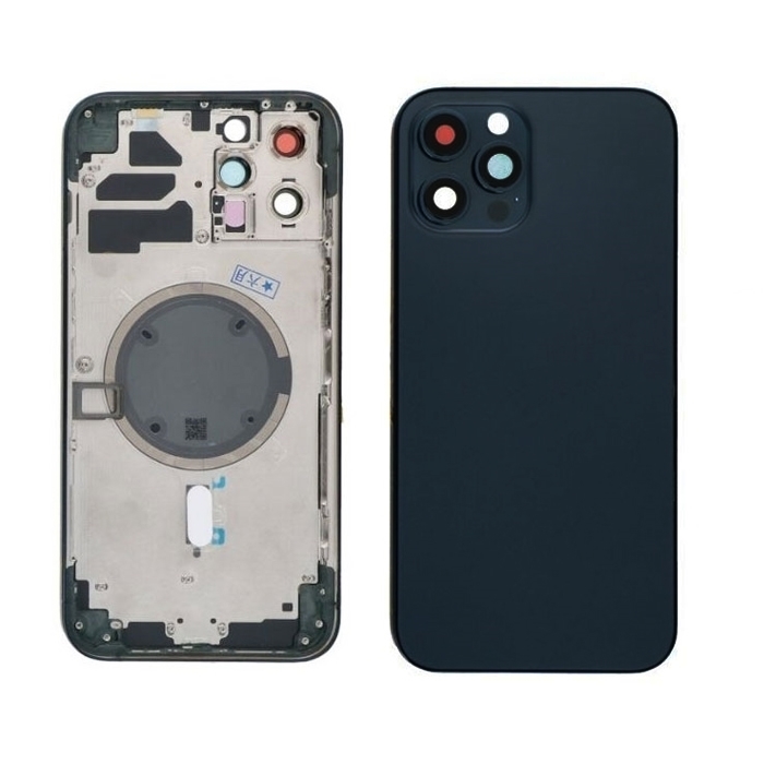 Πίσω Καπάκι με Πλαίσιο (HOUSING) για Apple iPhone 12 Pro Max - Χρώμα: Μαύρο