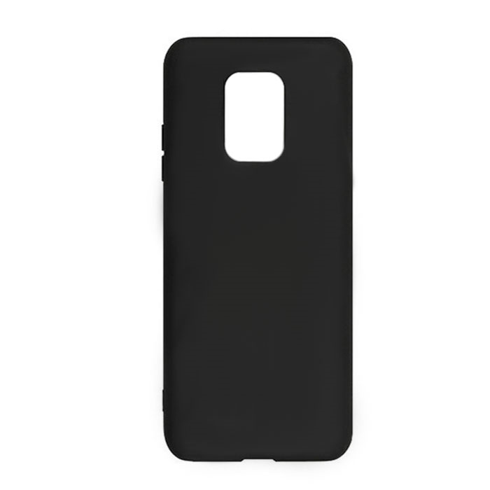 Θήκη Πλάτης Σιλικόνης Soft για Xiaomi Redmi Note 9 Pro - Χρώμα : Μαύρο