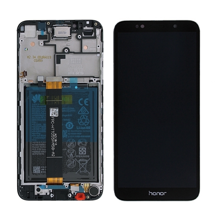 Γνήσια Οθόνη LCD με Μηχανισμό Αφής και Πλαίσιο με Μπαταρία για Huawei / Y5 2018 / Y5 PRIME 2018 / Honor 7S / 02351XHW - Χρώμα: Λευκό