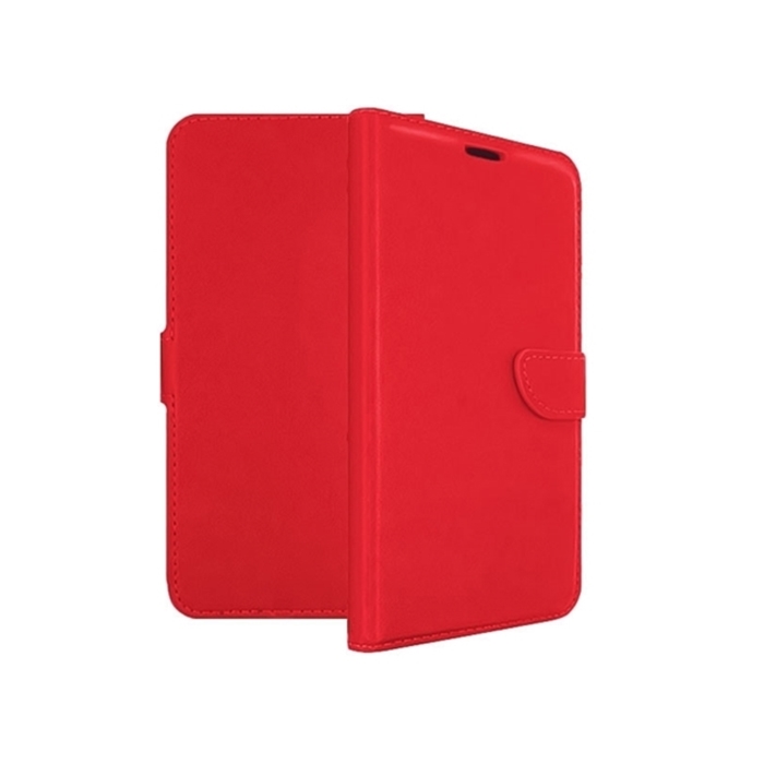 Θήκη Βιβλίο Stand Leather Wallet with Clip για Samsung Galaxy J8 2018 - Χρώμα: Κόκκινο