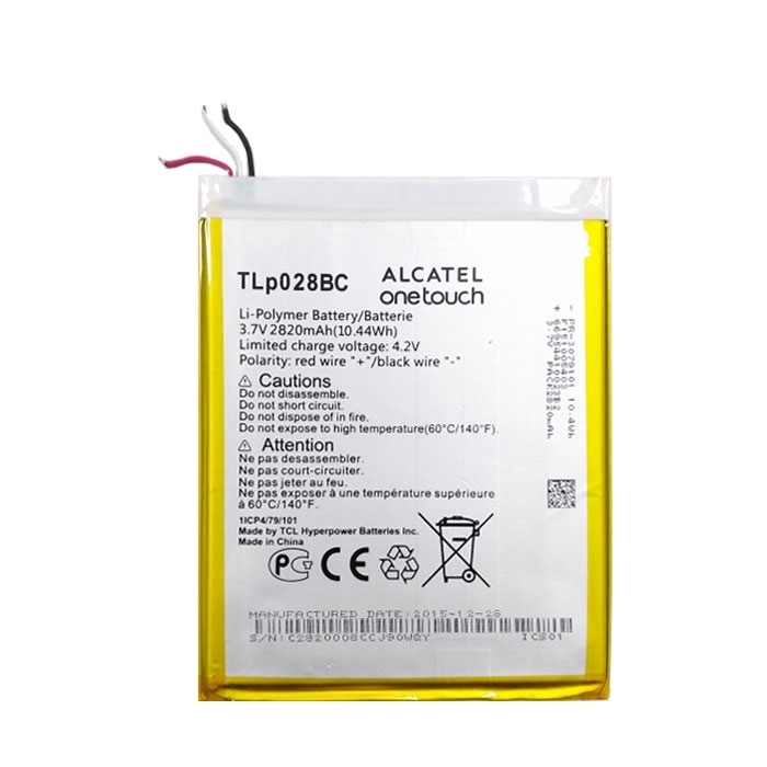 Battery Alcatel TLP028BC TLP028B2 For Pixe 3 - 2820 mAh Bulk
