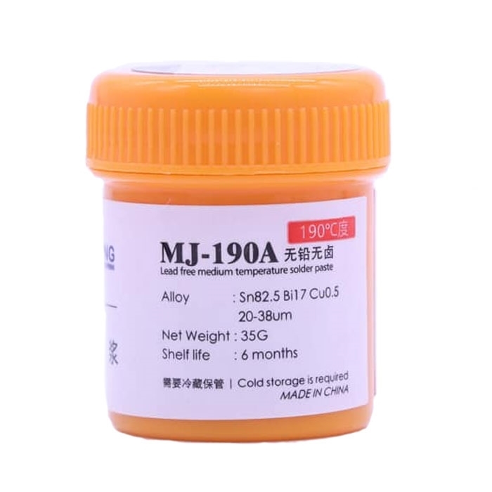 Mijing MJ-190A (35g) Silver containing Medium Temperature Tin Paste