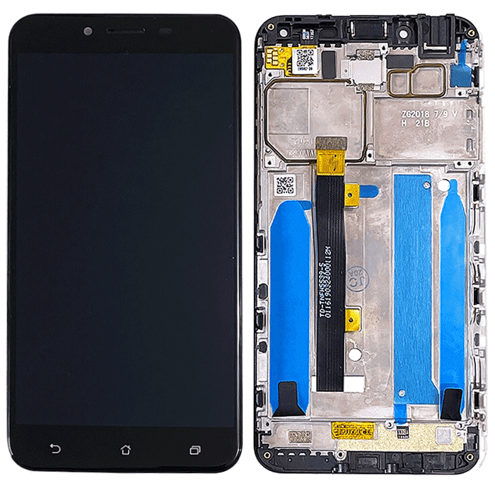 Οθόνη LCD με Μηχανισμό Αφής και πλαίσιο για Asus Zenfone ZC553KL 3 Max 5.5inch - Χρώμα: Μαύρο