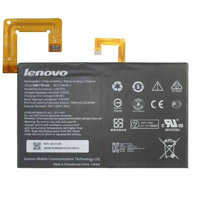 Μπαταρία Lenovo L14D2P31 για Tab 2 A10-70F - 7000 mAh version B , bulk