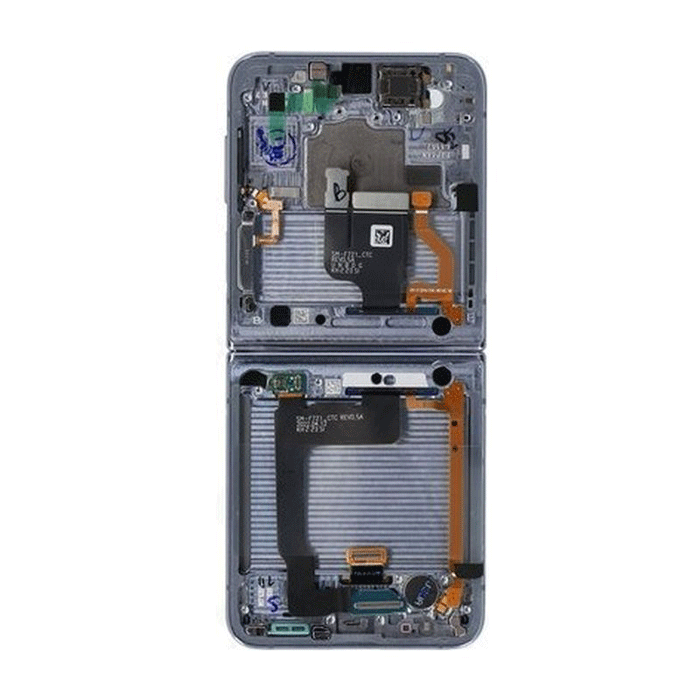 Γνήσια Ισωτερική Οθόνη LCD με Μηχανισμό Αφής και Πλαίσιο γα Samsung SM-F721 Z Flip 4 5G 2022 GH82-29440D/29441D- Χρώμα: Μπλε